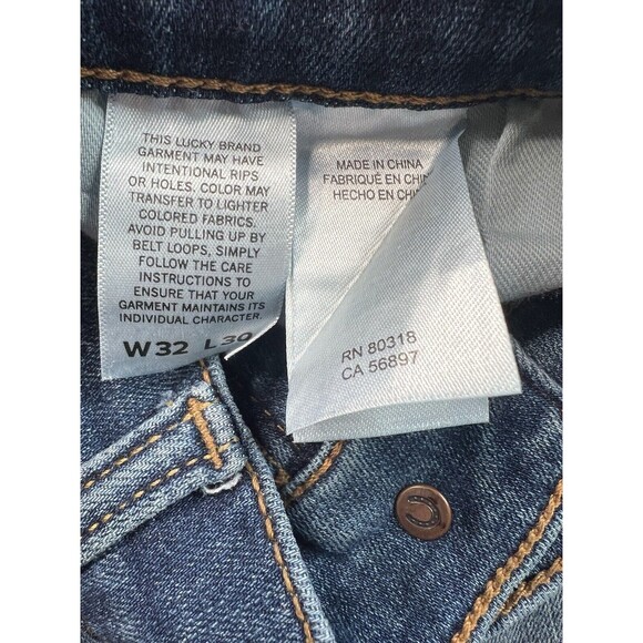 Lucky Brand Jeans Mens 32x30 Blue 223 Straight Fit Stretch Medium Wash Denim - Picture 7 of 13